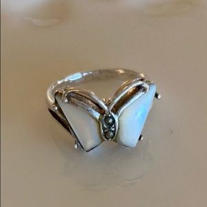Vintage Marcasite & Mother of Pearl Ring